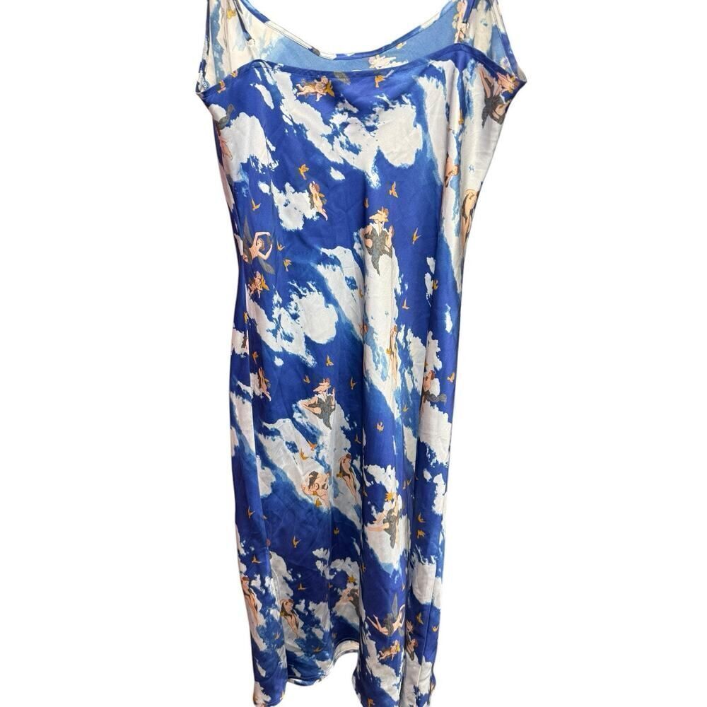Reformation Freya Silk Dress Angel Cloud Print TAYLOR SWIFT Inspired - L - Picture 7 of 15